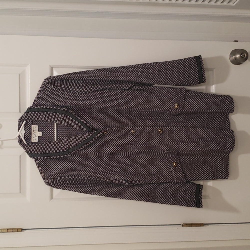 St. John Collection. By Marie Gray. Size 14. Black, purple, white jacket.